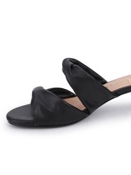 Rowan Heeled Slide In Black