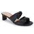 Rowan Heeled Slide In Black