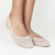 Sadie Ballet Flat In Beige Crystal Mesh - Beige