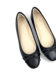 Sadie Ballet Flat In Black Nappa Leather