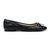 Sadie Quilted Ballet Flat In Black Leather - Black Leather/Black Patent