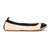 Samantha Cap Toe Foldable Ballet Flat In Nude/Black - Nude/Black