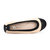 Samantha Cap Toe Foldable Ballet Flat In Nude/Black