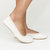 Samara Foldable Ballet Flat In Beige Patent Leather