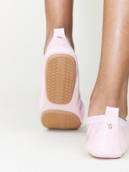 Samara Foldable Ballet Flat In Blush Patent Leather