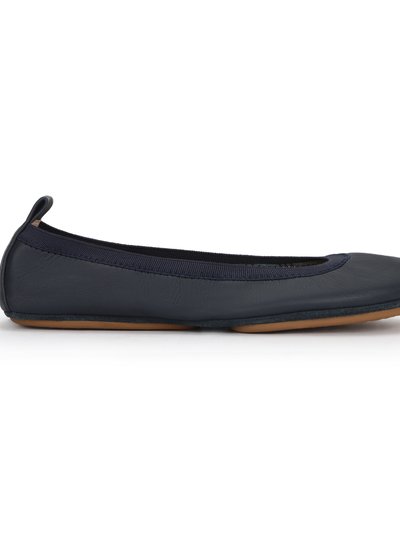 Yosi Samra Samara Foldable Ballet Flat In Deep Navy Leather product