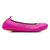 Samara Foldable Ballet Flat In Hibiscus Leather - Pink Hibiscus Leather