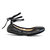 Sofia Ankle Wrap Flats In Black Leather