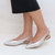 Vera Slingback Flat In Gold Leather