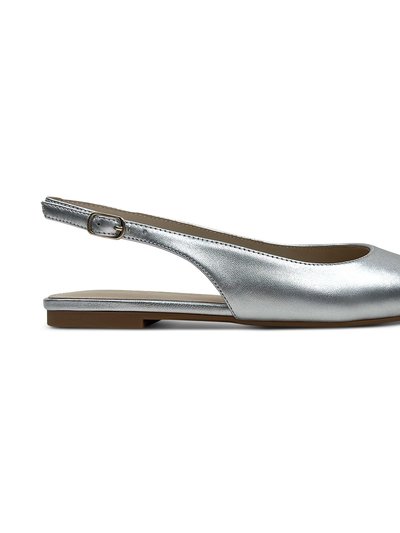 Yosi Samra Vera Slingback Flat In Silver Leather product