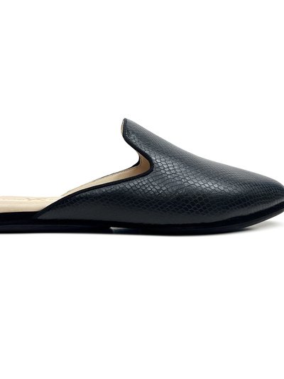 Yosi Samra Vidi Mule In Black Snake Leather product