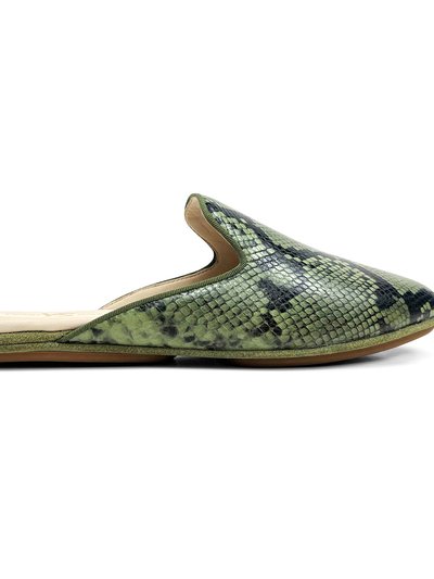 Yosi Samra Vidi Mule In Green Snake Leather product