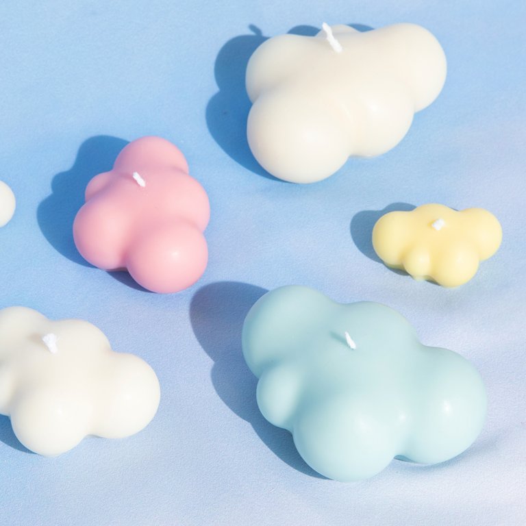 Set of 3 Cloud Shaped Soy & BeesWax Candle