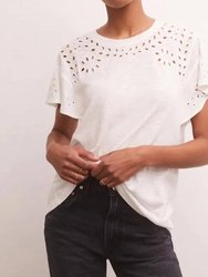 Alanis Embroidered Tee - White