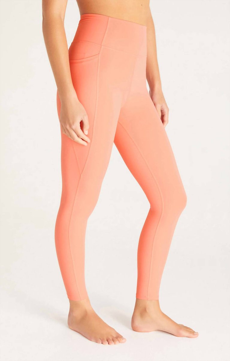 All Day 7/8 Pocket Legging In Bright Melon