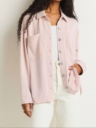 All Day Knit Jacket In Rose - Rose