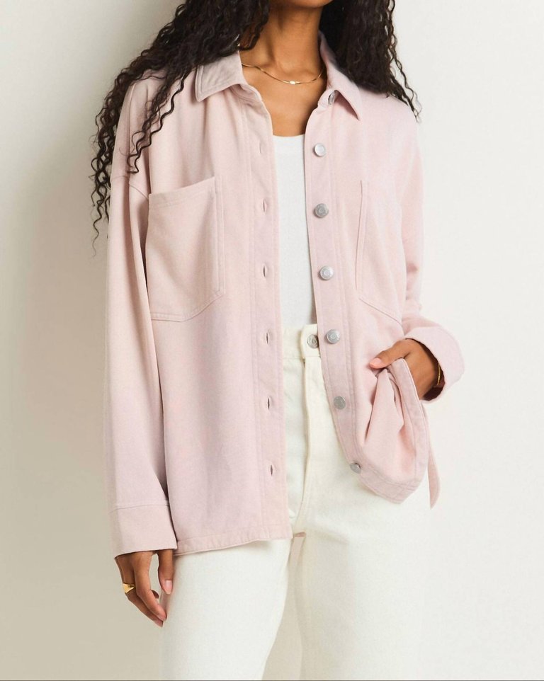 All Day Knit Jacket In Rose - Rose