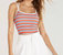 All Star Stripe Rib Tank In Poppy - Poppy