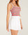 All Star Stripe Rib Tank In Poppy