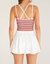 All Star Stripe Rib Tank In Poppy