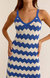 Allure Stripe Dress In Blue Wave