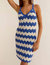 Allure Stripe Dress In Blue Wave - Blue Wave