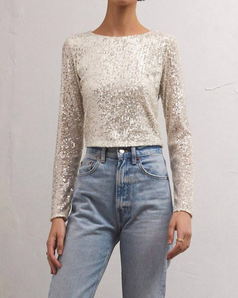 Aurora Sequin Top In Stardust - Stardust