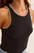 Avril Rib Crochet Tank In Black