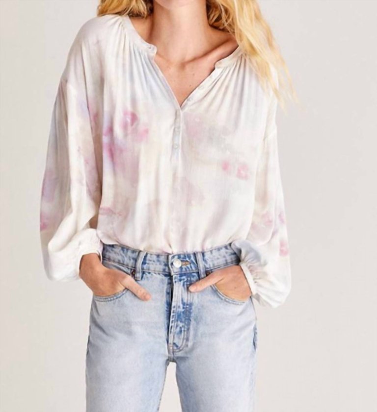 Bayfront Watercolor Woven Top - Pink