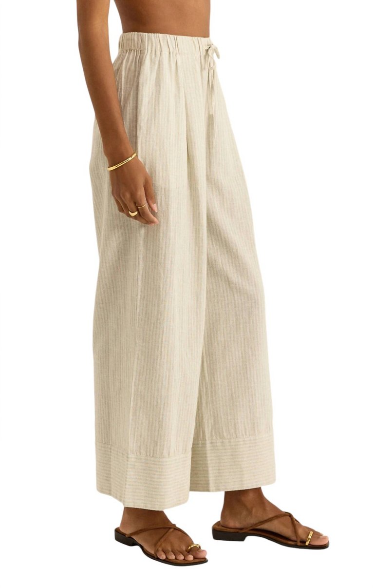 Brookvale Casita Stripe Pants In Sandstone