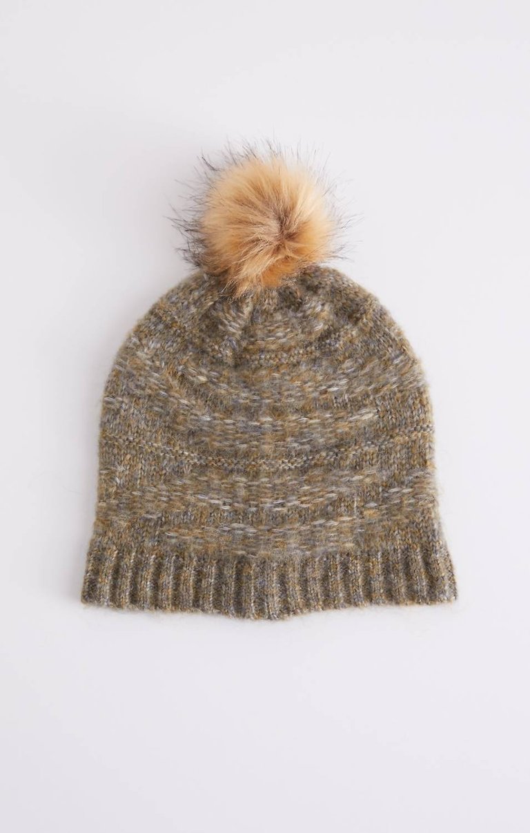 Cable Beanie In Dusty Olive - Dusty Olive