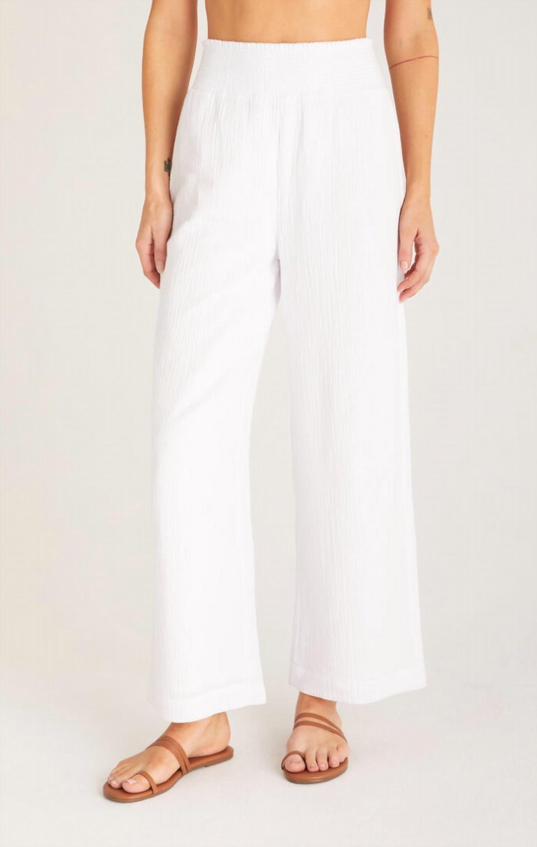 Cassidy Full Length Pant In White - White