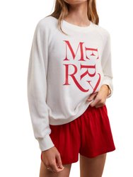 Cassie Merry Long Sleeve Top - Vanilla Ice