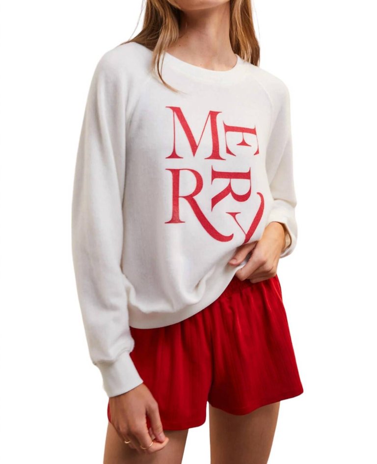 Cassie Merry Long Sleeve Top - Vanilla Ice