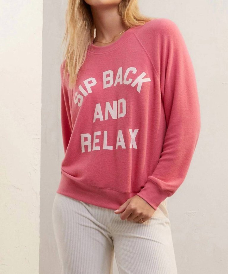 Cassie Sip Back Top In Pink Rose - Pink Rose