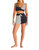 Color Block Stripe Short In Navy/black