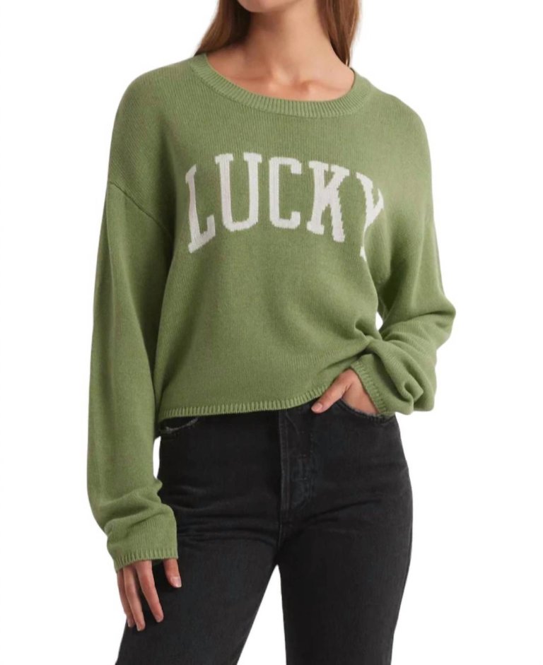 Cooper Lucky Sweater In Green - Green