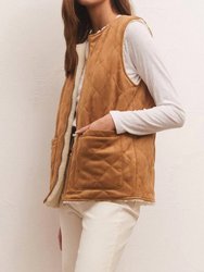 Cosmos Reversible Quilted Sherpa Vest