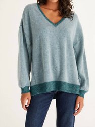 Cozy V-Neck Modern Weekender - Deep Sea