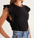 Dakota Ruffle Tank Top In Black