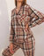 Dreamer Plaid Pj Set In Burlap