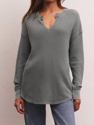 Driftwood Thermal Top - Calypso Green