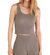 Easy Breezy Rib Tank Top In Washed Grey - Washed Grey