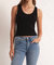 Easy Rib Top In Black - Black