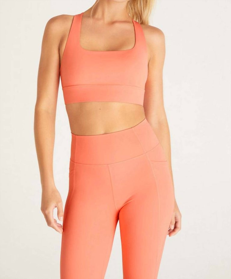 Elevate Sports Bra In Bright Melon - Bright Melon