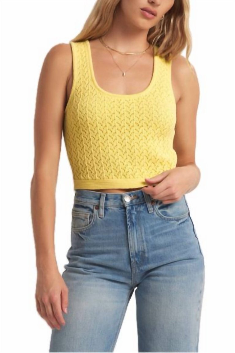 Feel Like Sunshine Sweater Tank Top In Yellow - Yellow