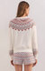 Get Away Fair Isle Long Sleeve Top In Bone