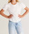 Girls Carrie Slub Top In White - White