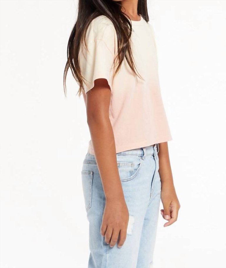 Girls Nattie Ombre Tee In Rose Pearl