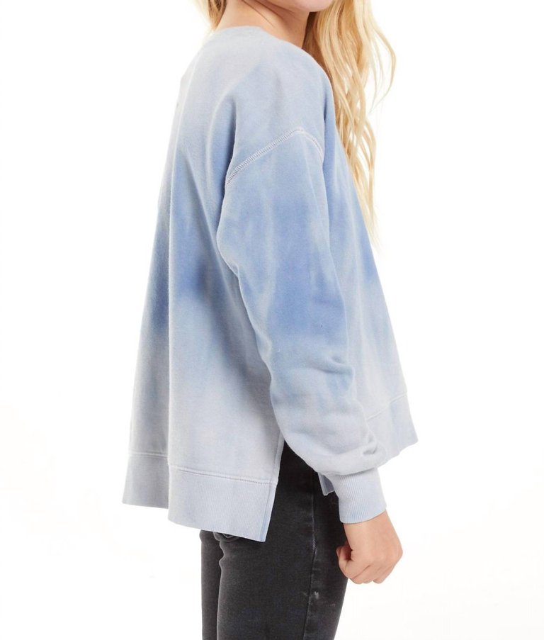 Girls Tie Dye Modern Weekender Top In Blue